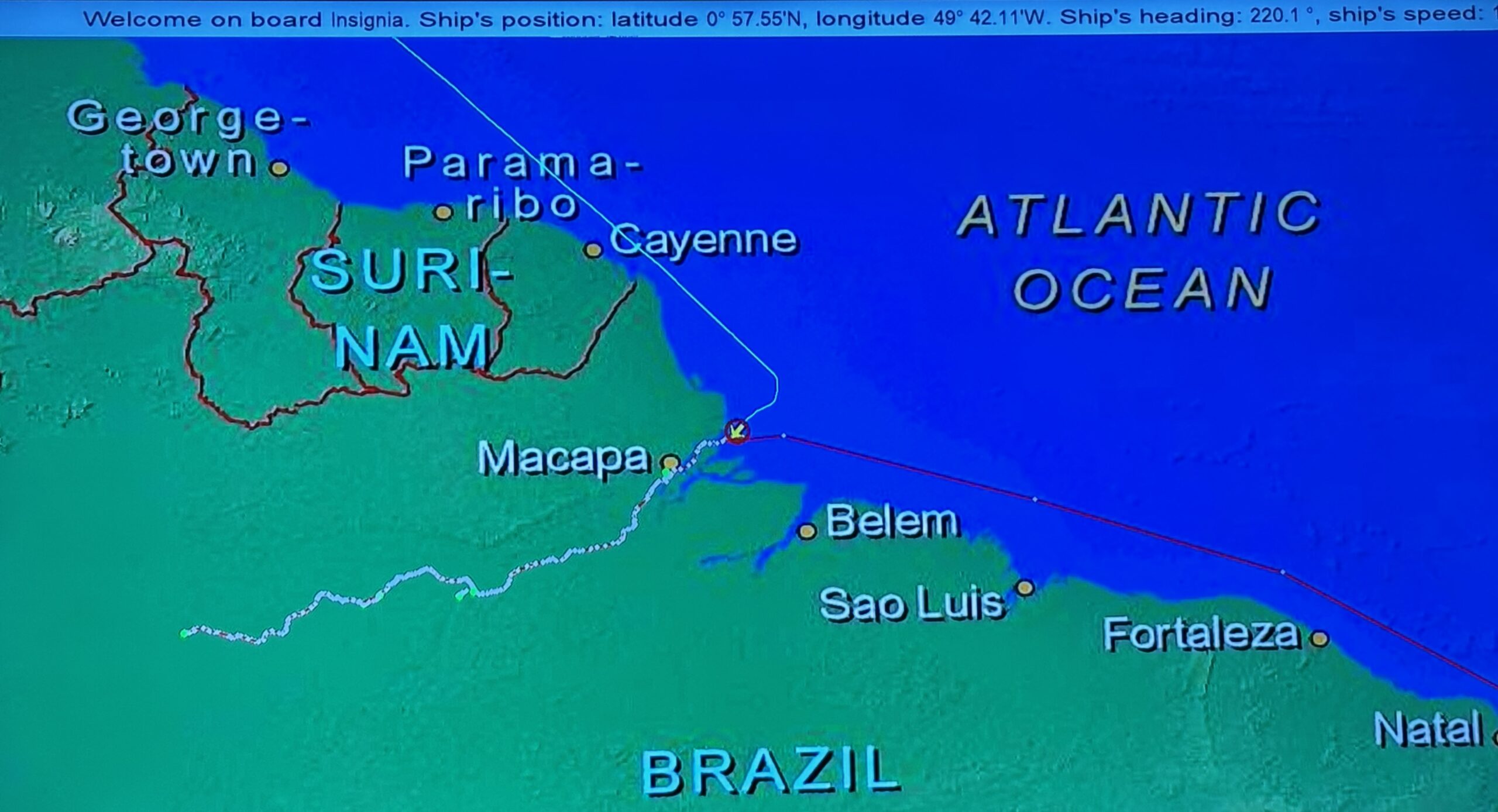 Day 9(Jan 13)- Arrive Amazon River, Brazil